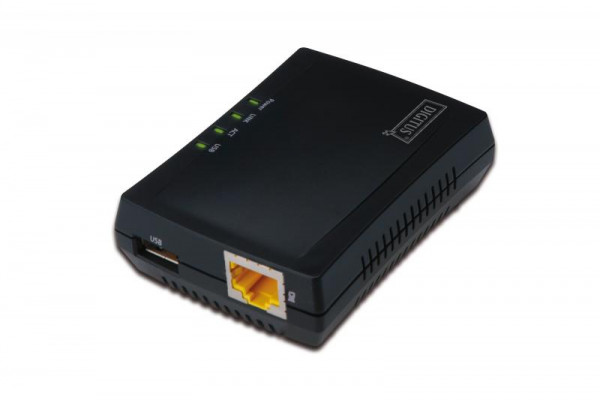 DIGITUS USB-Netzwerkserver 1-Port +Printserver, NAS-&USB-HUB