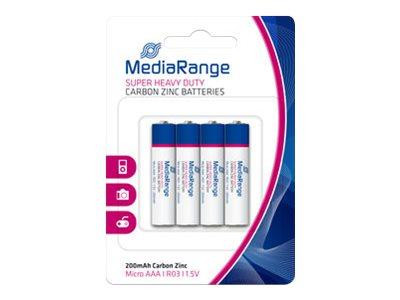 MediaRange Batterie micro AAA Carbon-Zink/R03 1,5V 4stk