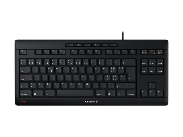CHERRY TAS STREAM KEYBOARD TKL Corded CH-Layout schwarz