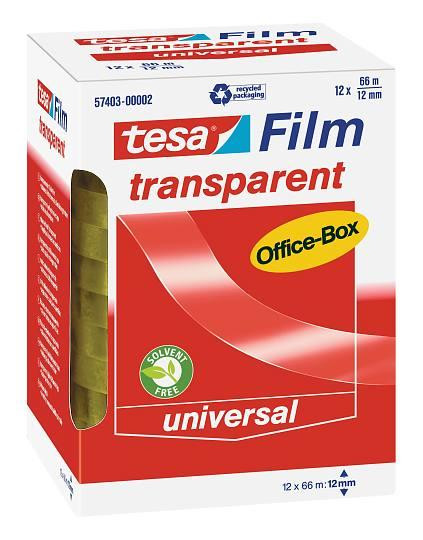 tesafilm Office Box 12 Rollen 66m 12mm transparent