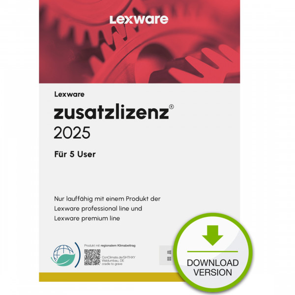 Lexware zusatzlizenz 2025 für 5 User ABO Download
