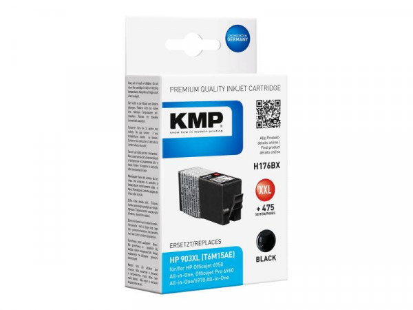 KMP Patrone HP NR.903XXL black pig. 1300 S. H176BX