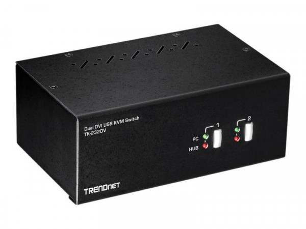 TRENDnet KVM 2-Port DVI USB Switch mit Audio USB 2.0 Hub