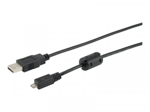 Equip USB 2.0 Kabel A-> Micro B M/M 1.80m schwarz Polybeutel