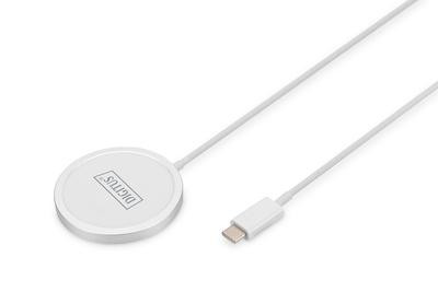 DIGITUS Ladegerät wireless 15W magnetisch für Apple, weiß