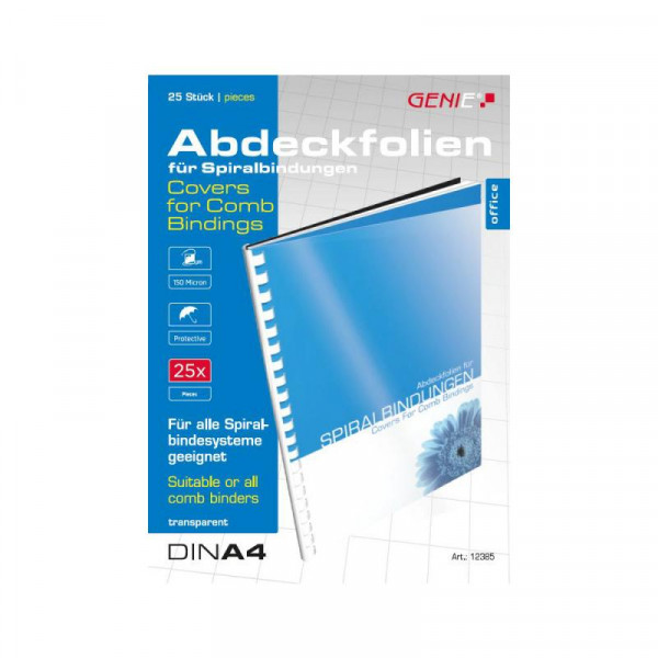 GENIE Transparente Deckblätter A4 25 Stk