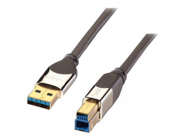 Lindy USB 3.0 Kabel Typ A/B CROMO M/M 1m