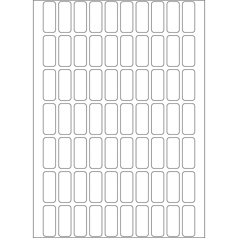 Vielzwecketiketten weiß Ø 13 mm rund Papier matt 2464 St.