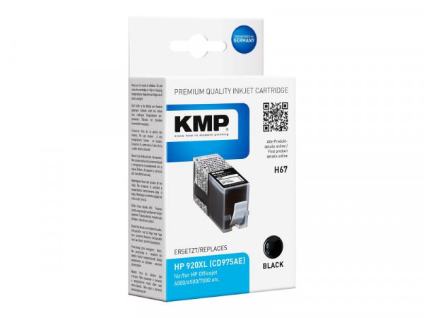 KMP Patrone HP CD975AE Nr.920XL black 1200 S. H67 kompatibel