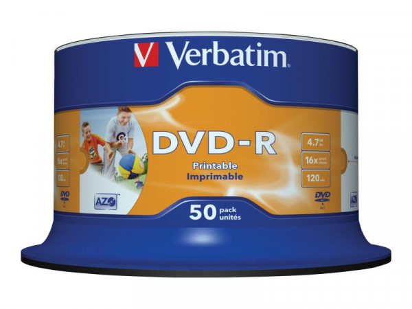 DVD-R Verbatim 4,7GB 50pcs Spin.WidePS 16x Non-ID