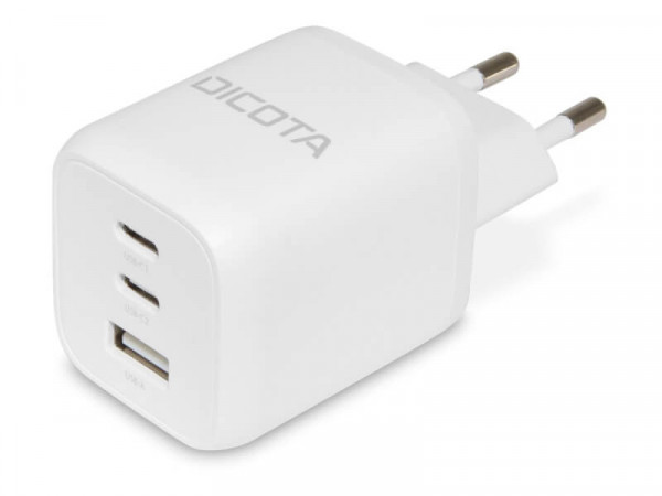 Dicota Compact 3-Port GaN Wall Charger (65W) EU white