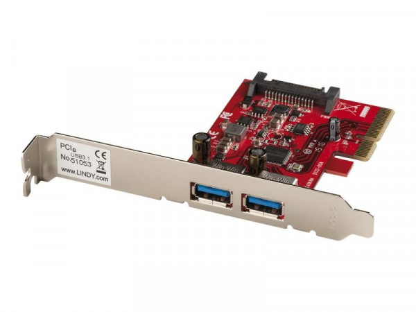 Lindy PCIe Karte USB 3.1 x4 - (2 x Typ A)
