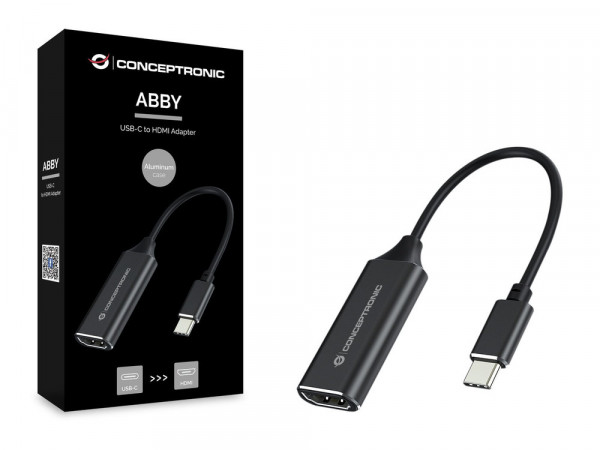 CONCEPTRONIC Adapter USB-C -&gt; HDMI 4K30Hz 0.15m sw