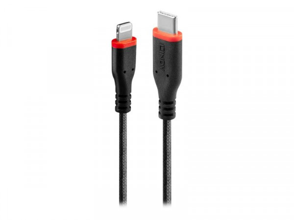 Lindy 2m verstärktes USB Typ C an Lightning Ladekabel