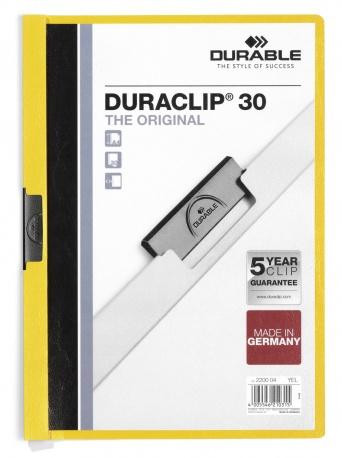 DURABLE Klemm-Mappe Duraclip Original 30 gelb 25 Stück