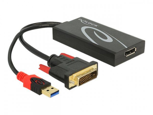 DELOCK Adapter DVI(24+1) -> Displayport schwarz 30cm Kabel