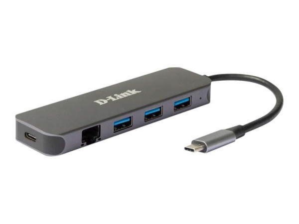 D-Link DUB-2334 USB-C nach 1000MBit Adapter mit USB-Hub