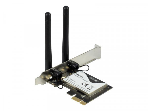 Inter-Tech Wi-Fi 5 PCIe Adapter DMG-33 3dBi Antenne