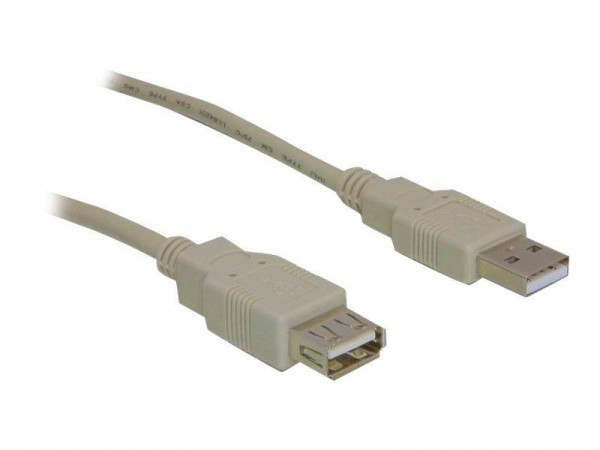 USB Verl. Delock A -> A St/Bu 1.80m grau