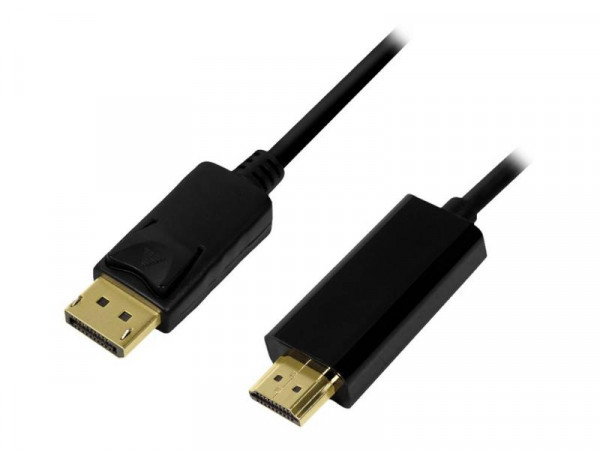 LogiLink DisplayPort-Kabel DP 1.2 zu HDMI 1.4 1m black