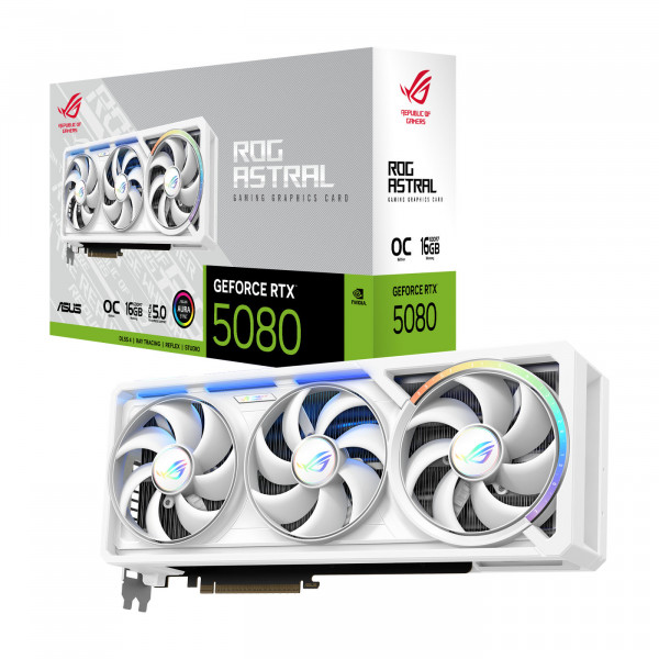 ASUS ROG-ASTRAL-RTX5080-O16G-WHITE 16GB GDDR7 HDMI DP