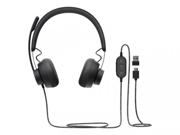 Logitech Headset Zone Wired MS Teams graphite