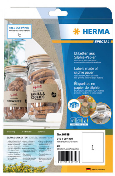 HERMA Etiketten Silphie A4 20 Blatt 210x297