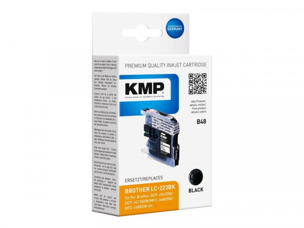 KMP Patrone Brother LC-223BK black 550 S. B48 kompatibel