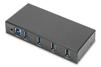 DIGITUS USB-Hub 4-Port 3.0->4xA3.0 industrial line schw.