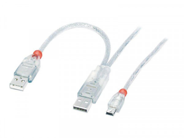 Lindy USB 2.0 Dual Power Kabel Typ A/mini-B M/M 2m