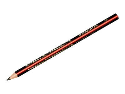 STAEDTLER Bleistift jumbo 2B schwarz/rot Dreikant