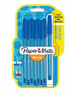 PAPER MATE Kugelschreiber InkJoy 100 Kappe 8St. M Blau