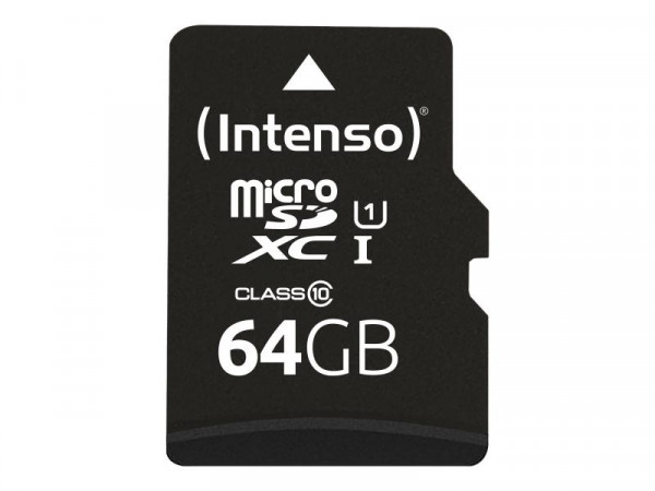 SD MicroSD Card 64GB Intenso SD-HC UHS-I inkl. SD- Adapter