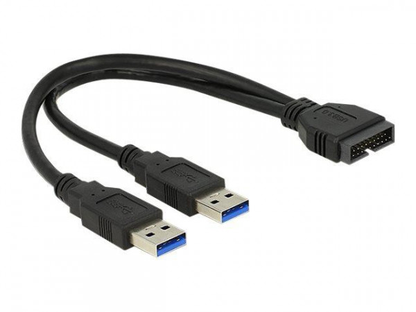 USB3.0 Kabel Delock Pinheader 19pin -> 2x A St/St 0.25m
