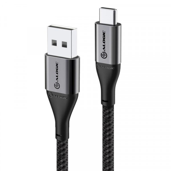 Alogic USB Kabel USB 2.0 to USB-A 3A/480Mbps 1.5m grau