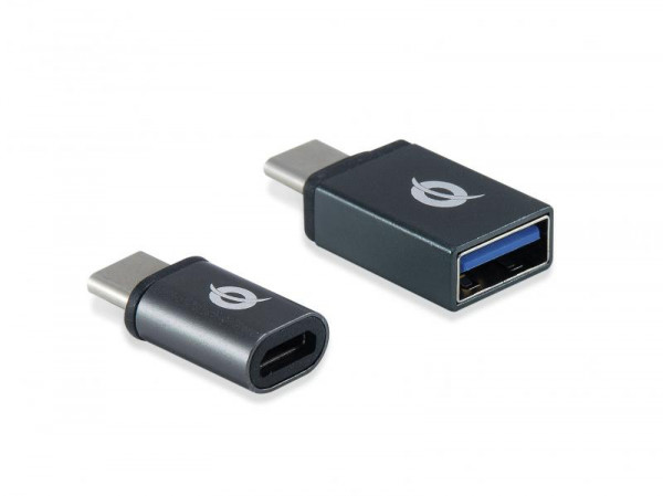 CONCEPTRONIC Adapter USB-C -> USB-A/USB-C->USB Micro 3.0grau