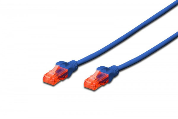 DIGITUS Patchkabel Cat6 U/UTP 2xRJ45 5.0m blau LSZH