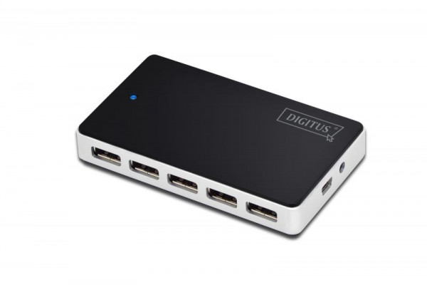 DIGITUS 10-Port-USB-Hub 10xA/1xminiB inkl. NT ink. USB-Kab.