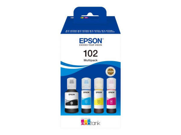 Tintenbehälter Epson 102 4er-Pack black + color T03R6