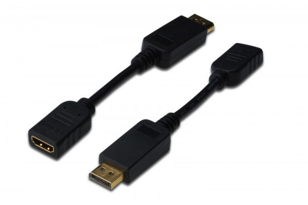 DIGITUS DisplayPortKabel DPort -> HDMI/A St/Bu 0.15m