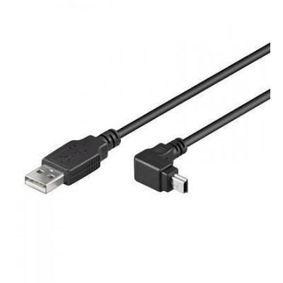 Techly USB 2.0 Kabel, A-Stecker auf Mini-B-Stecker, 1,8m, sw
