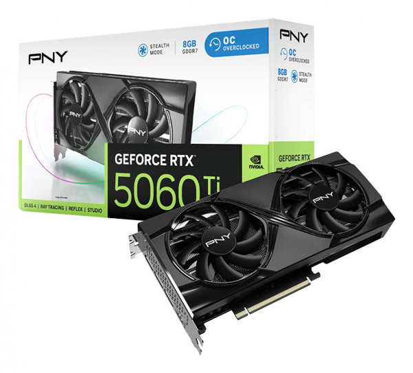 PNY RTX5060 TI VERTO OC Dual Fan 8GB GDDR7 HDMI 3xDP
