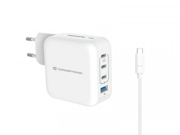 CONCEPTRONIC Ladegerät 4Port 100W,3xUSB-C,1xUSB-A 1.5m ws