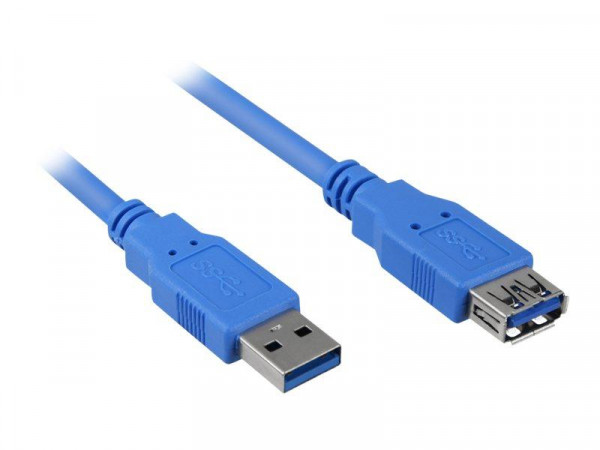 Sharkoon Kabel USB 3.0 Verlängerung 3,0m schwarz
