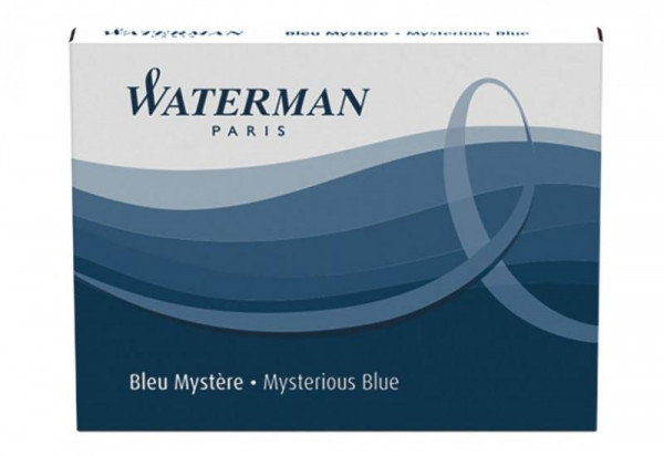 WATERMAN Tintenpatrone Stand. Myster Blue 8 Stück