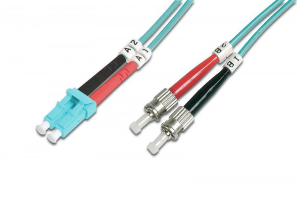 DIGITUS LWL Patchkabel LC -> ST 10.00m Multimode Duplex OM3