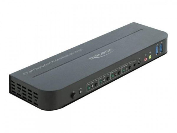 DELOCK DisplayPort 1.4 KVM Switch 8K 30 Hz with USB 3.0 and