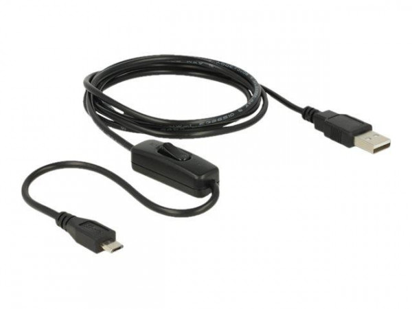 USB Kabel Delock micro B -> A St/St 1.50m Ein/Aus-Schalter