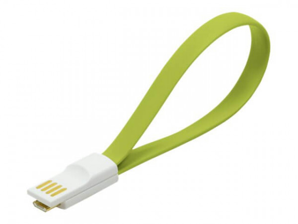 USB Kabel LogiLink A -> micro B St/St grün magnetisch,