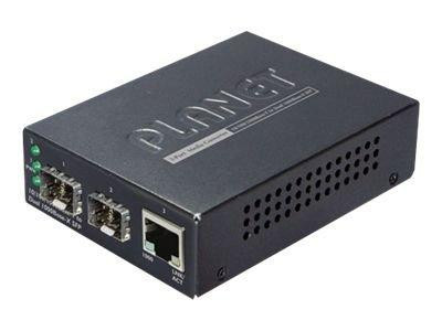 PLANET 10/100/1000Base-T to Dual 1000Base-X SFP (1 TP, 2